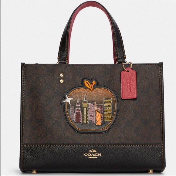 Coach Handbags - Coach Dempsey Carryall With Souvenir Skyline Apple Tote